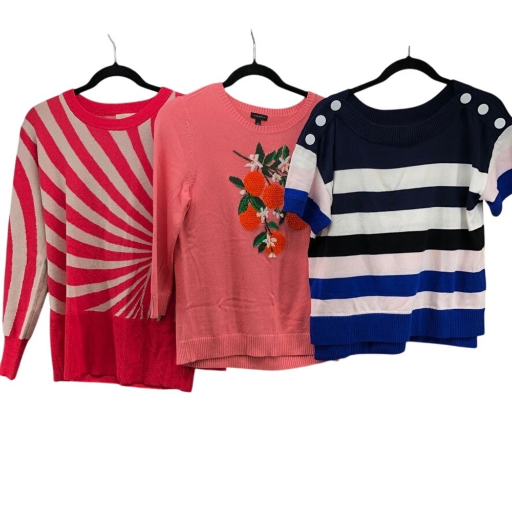 Talbots Cabi Etcetera Sweaters Womens Small Bundle Multi Color Graphic Floral